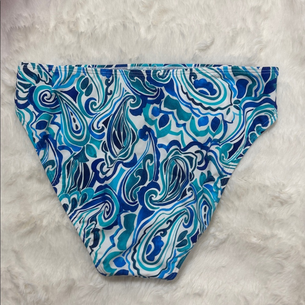 VENUS Blue & Teal Paisley Swim Bottoms - Picture 2 of 4
